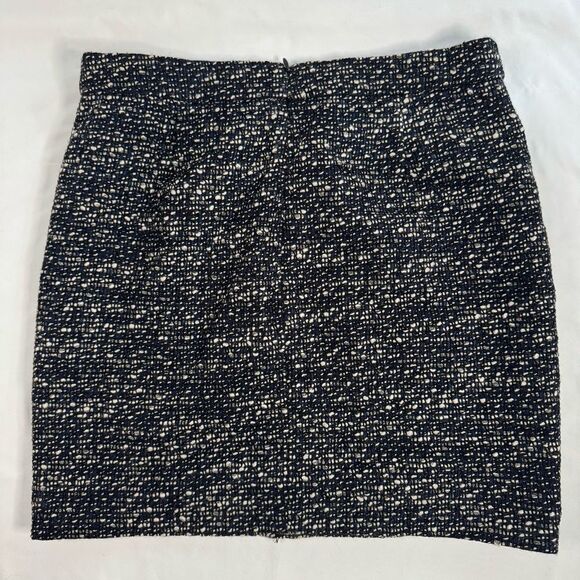 J. Crew Faux-Wrap Pencil Skirt Metallic Tweed Size 6 Wool Blend Preppy Career - Picture 8 of 8